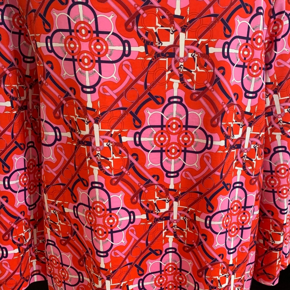 HERMES Red Geometric Shift Dress - Women's. Size 42. Never worn❤️🩷❤️ - Picture 3 of 6